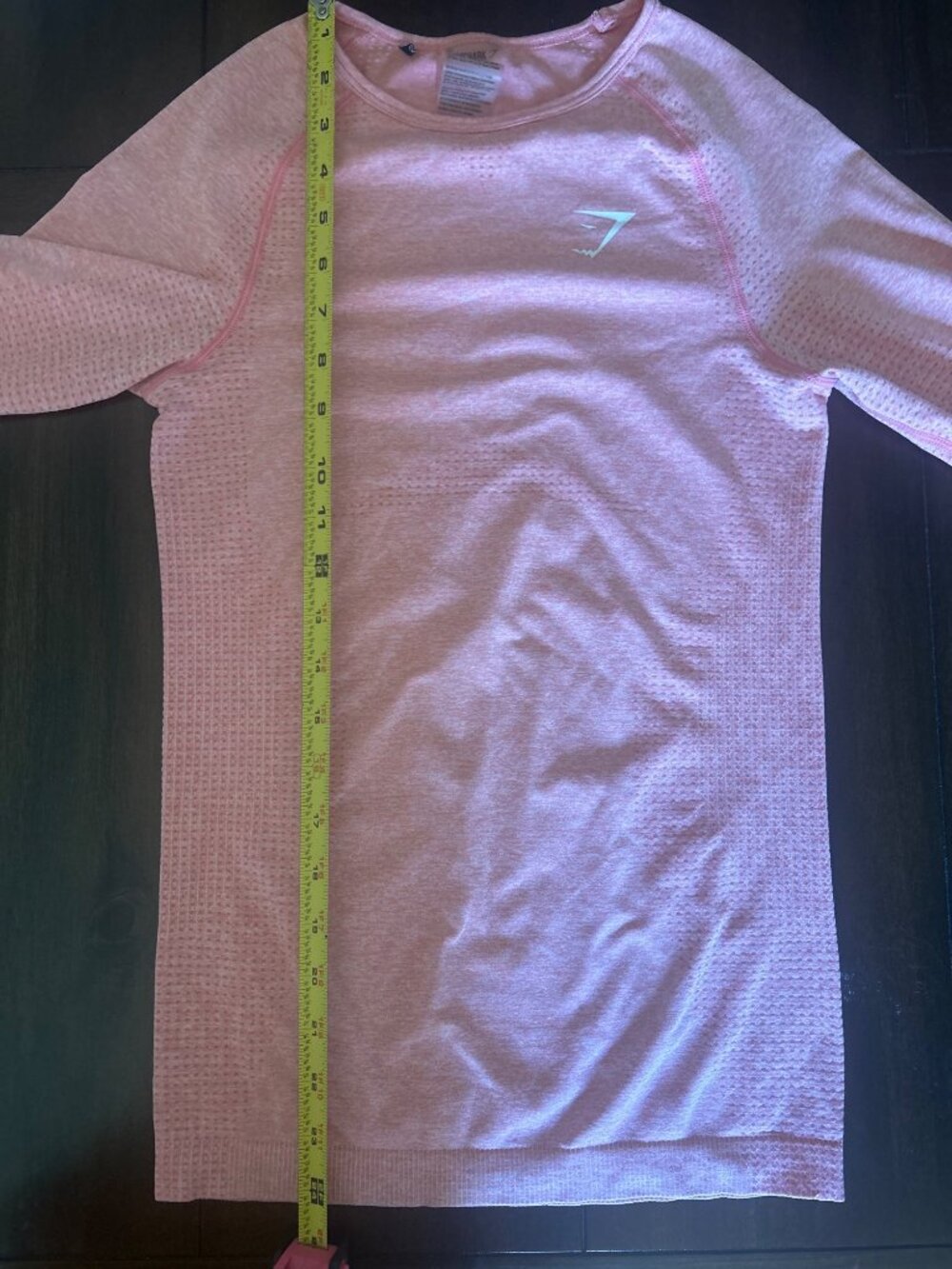 Gymshark Womens Seamless Long Sleeve Workout Top Pink Thumbholes Size S - Picture 10 of 11